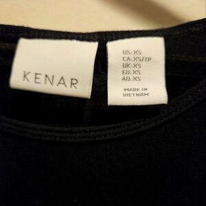 Black cotton fitted dress size XS